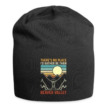 Barrage de castor Il n’y a pas d’endroit où je préférerais Castor sauvage - Bonnet en jersey - noir - Devant
