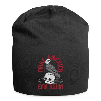 Emoticon Make America Emo Again Emocore Aesthetic - Jersey-Beanie - Schwarz - Vorne