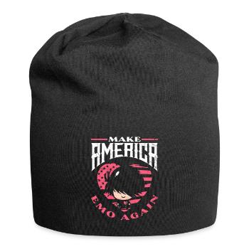Emoticon Make America Emo Again Emocore Aesthetic - Jersey-Beanie - Schwarz - Vorne