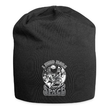J’ai besoin de plus de Space Cosmonaut Spaceship Taikonaut - Bonnet en jersey - noir - Devant