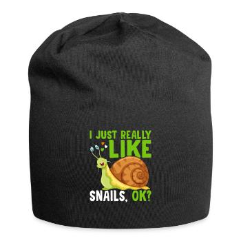 Snail lovers as well as snail owners, sluggish - Jersey Beanie - black - Front