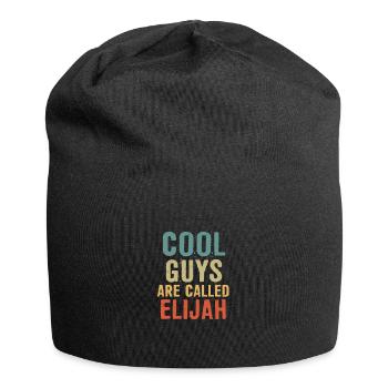 Cool guys are called Elijah - Jersey-Beanie - Schwarz - Vorne