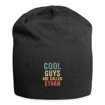 Cool guys are called Ethan - Jersey Beanie - black - Front