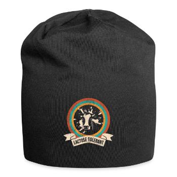 Lactose Tolerant Milch Lustig Funny - Jersey-Beanie - Schwarz - Vorne