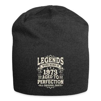 Retro 1973 Geburtstagslegenden - Jersey-Beanie - Anthrazit - Vorne