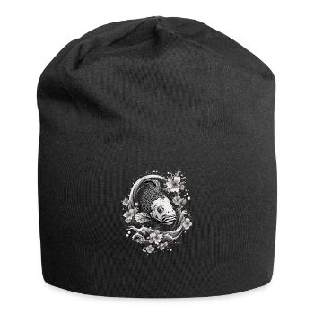 koi fish koi carp koi garden pond koi - Jersey Beanie - black - Front