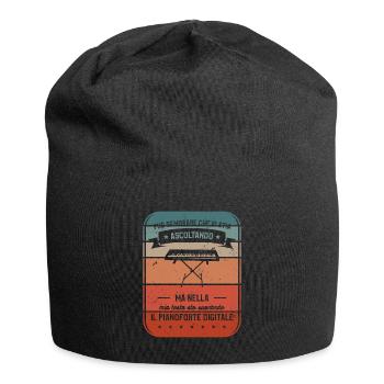 Ma Nella Mia Testa Sto Suorando Il Pianoforte - Jersey Beanie - black - Front