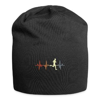 Runner Heart Palpitations Vintage - Jersey Beanie - black - Front