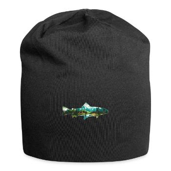 Fliegenfischen auf Forellen: Retro-Liebe zum - Jersey-Beanie - Schwarz - Vorne