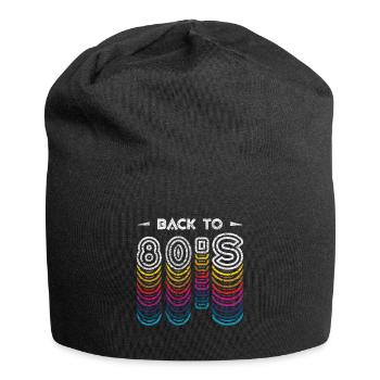 Zurück 80er Karneval 80er Jahre Retro Party 1980 - Jersey-Beanie - Schwarz - Vorne