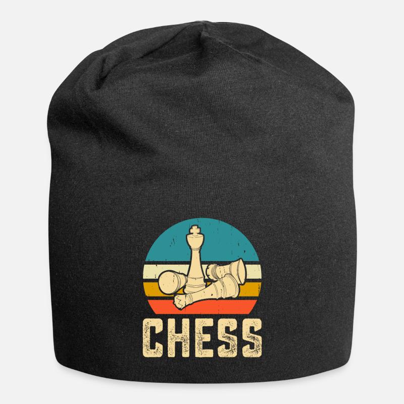 Schach - Jersey-Beanie - Schwarz