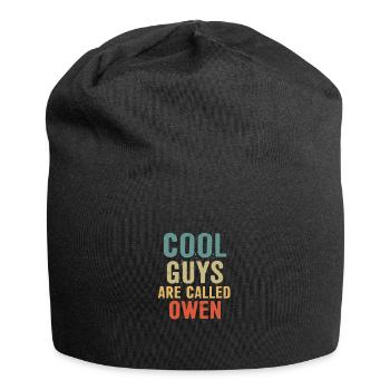 Cool guys are called Owen - Jersey Beanie - black - Front