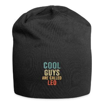 Cool guys are called Leo - Jersey-Beanie - Schwarz - Vorne