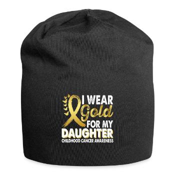 Portez de l’or pour la prise de conscience de - Bonnet en jersey - noir - Devant