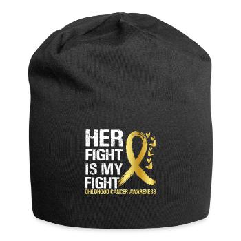 Lutte contre le cancer infantile - Bonnet en jersey - noir - Devant