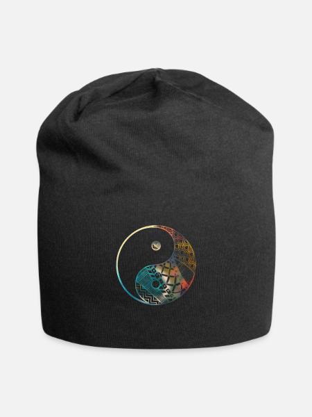 Yin Yang Kunst Fantasie Kreative Kunst Tai Chi Symbol - Jersey-Beanie - Schwarz