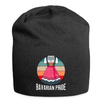 Bavarian Pride Bavarian Dirndl Shirt Women - Jersey Beanie - black - Front