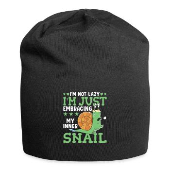 Snail lovers not lazy snail owners - Jersey Beanie - black - Front