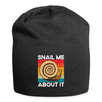 Snails lover snail me about it - Jersey Beanie - black - Front