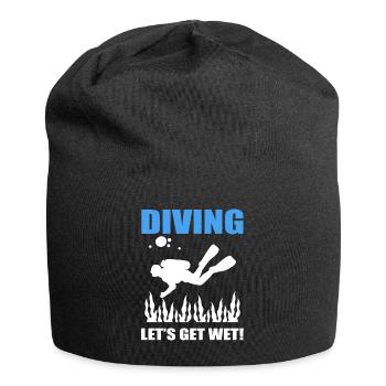 Tauchen Schnorcheln - Jersey-Beanie - Schwarz - Vorne