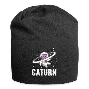 Caturn Katzenliebhaber - Jersey-Beanie - Schwarz - Vorne