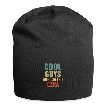 Cool guys are called Ezra - Jersey Beanie - black - Front