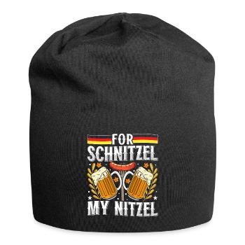 Deutsches Essen For Schnitzel my Nitzel Bierfan - Jersey-Beanie - Schwarz - Vorne