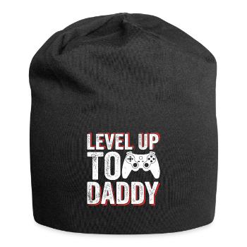 Papa Vater Vatertag - Jersey-Beanie - Schwarz - Vorne