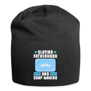 Soap making father soap boiler saying dad - Jersey Beanie - black - Front
