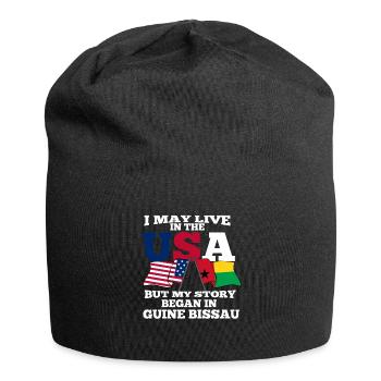 Guinée Bissau Amérique USA Cadeau - Bonnet en jersey - noir - Devant