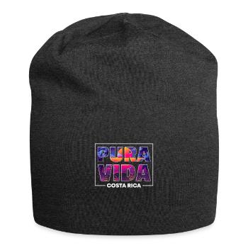Pura Vida Costa Rica Amérique latine Costa Rica - Bonnet en jersey - charbon - Devant