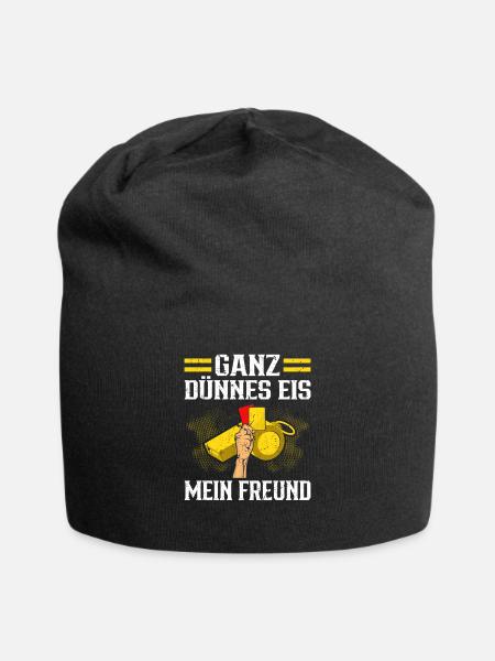 Schiedsrichter Ganz Dünnes Eis Mein Freund - Jersey-Beanie - Schwarz