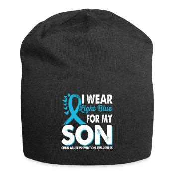 Portez du bleu clair pour que le fils soit conscient de - Bonnet en jersey - charbon - Devant