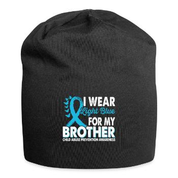 Wear light blue for awareness of the - Jersey Beanie - black - Front