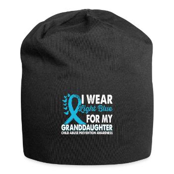 Wear light blue for awareness of the - Jersey Beanie - black - Front