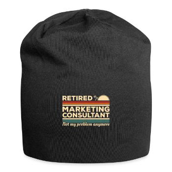 Marketingberater im Ruhestand ist nicht mein Problem - Jersey-Beanie - Schwarz - Vorne