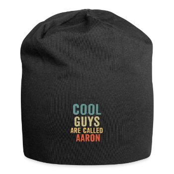 Cool guys are called aaron - Jersey-Beanie - Schwarz - Vorne