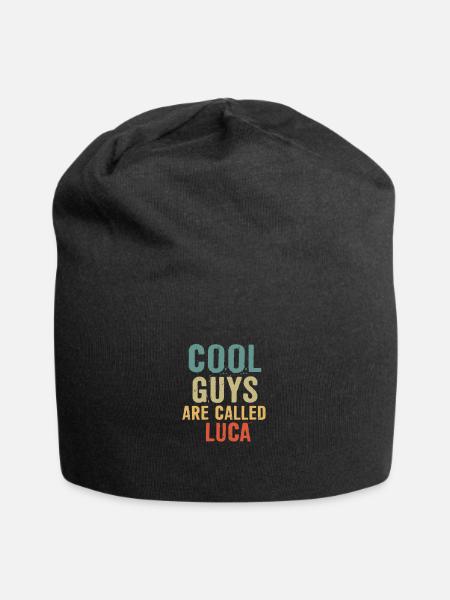 Les mecs cool s’appellent luca - Bonnet en jersey - noir