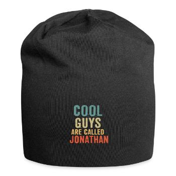 Cool guys are called Jonathan - Jersey-Beanie - Schwarz - Vorne