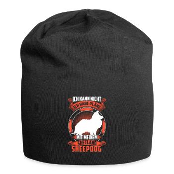 Shetland Sheepdog kann nicht Sheltie - Jersey-Beanie - Schwarz - Vorne