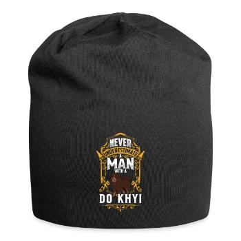 Homme avec Do Khyi Mastiff tibétain - Bonnet en jersey - noir - Devant