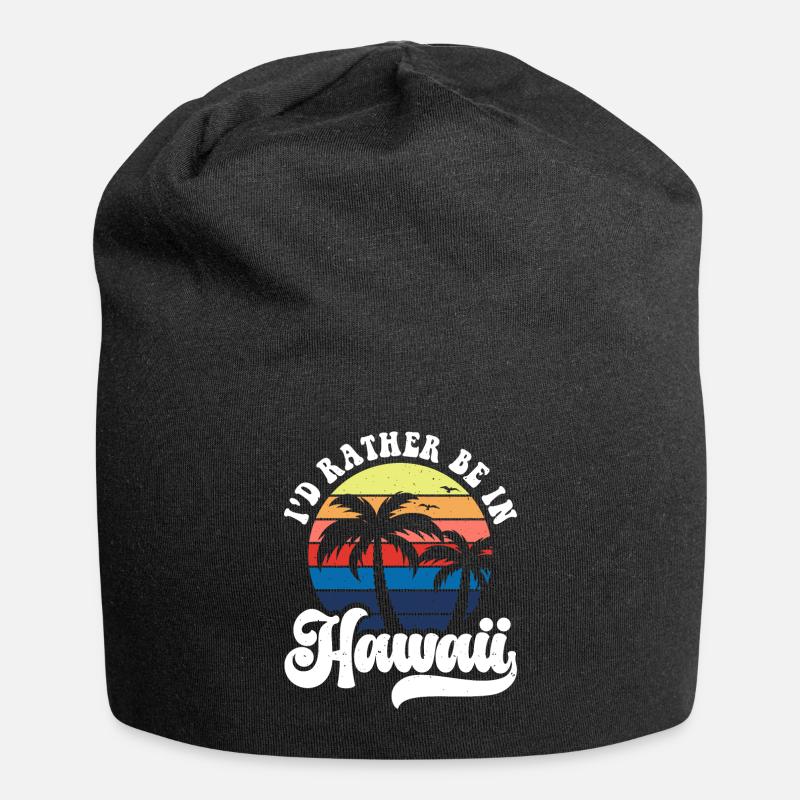 Hawaï - Bonnet en jersey - noir