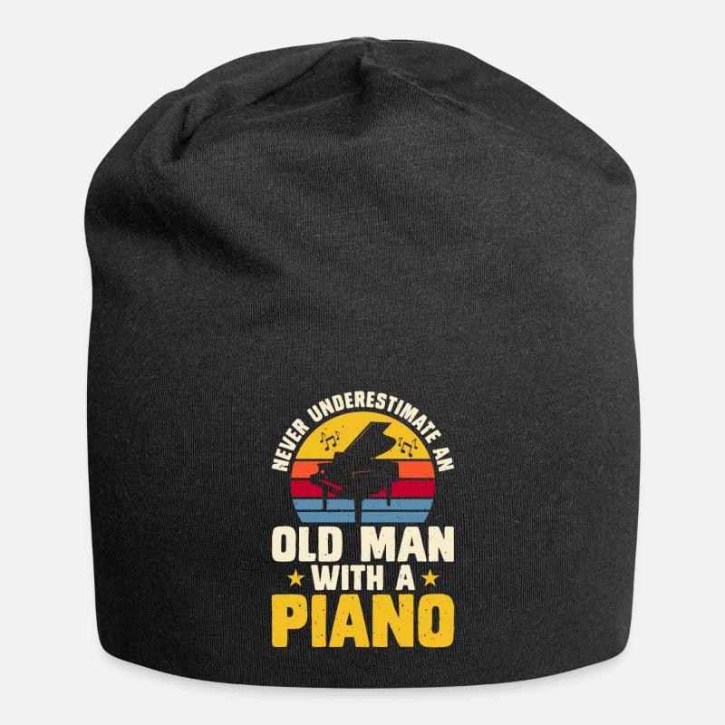 Pianiste Piano - Bonnet en jersey - noir