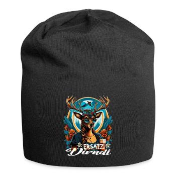 Tracht & Trachten Hirsch Ersatz Dirndl - Jersey-Beanie - Schwarz - Vorne