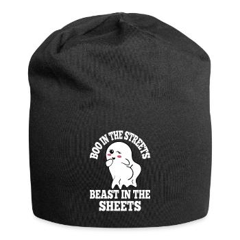 Boo Dans Les Rues Bête Dans Les Draps Ludique - Bonnet en jersey - noir - Devant