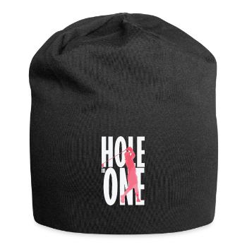 Trou dans un golf - Bonnet en jersey - noir - Devant