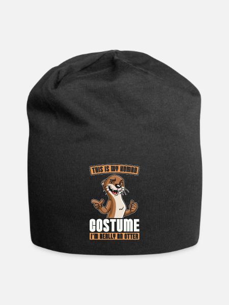 Otter This Is My Human Costume I'm Animal Lover - Jersey-Beanie - Schwarz