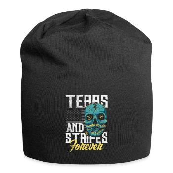 Emoticon Emo Tears and Stripes Forever Emocore - Jersey-Beanie - Schwarz - Vorne
