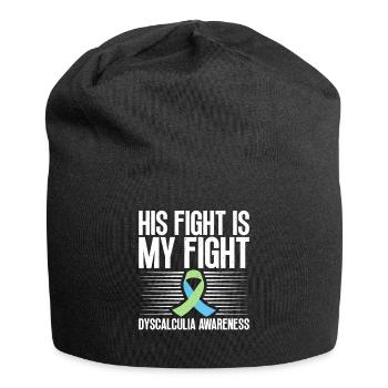 Dyscalculia awareness His fight is our fight - Jersey Beanie - black - Front