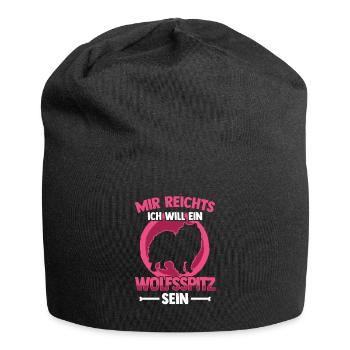Will ein Wolfsspitz sein Deutscher Spitz - Jersey-Beanie - Schwarz - Vorne
